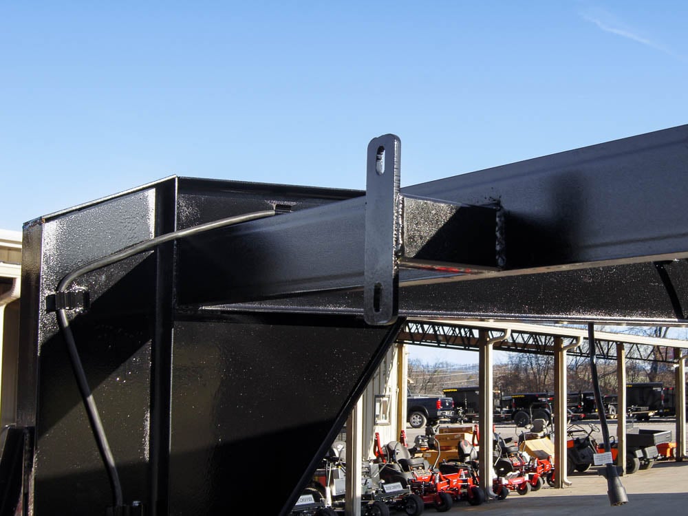 8.5x30 IBeam Gooseneck Deckover Trailer (2) 7K Axles Stand-Up Ramps