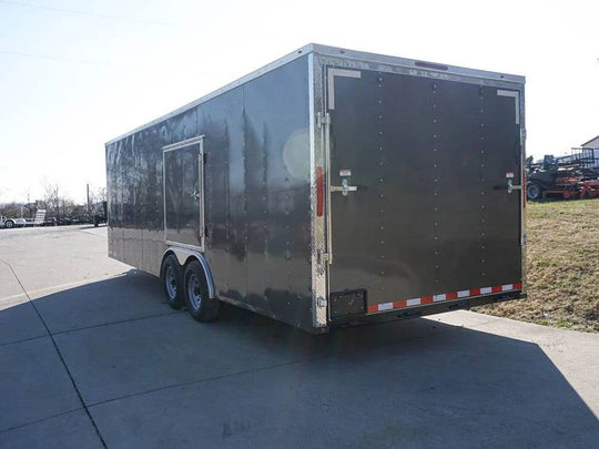 Enclosed Trailer 8.5x24 Tandem Axle Charcoal Gray - Motorcycle Car Hauler Storage - SLE Equipment - 6