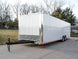 8.5x28 Flat Nose White Enclosed Trailer (2) 5,200lb Axles Cargo Storage - SLE Equipment - 2