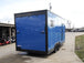 8.5x18 Blue V-Nose Slanted Top Enclosed Trailer with Blackout Package