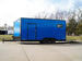 8.5x18 Blue V-Nose Slanted Top Enclosed Trailer with Blackout Package