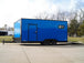 8.5x18 Blue V-Nose Slanted Top Enclosed Trailer with Blackout Package