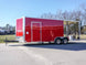 8.5 x 22 Red V-Nose Porch Style Concession Trailer
