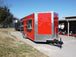 8.5 x 22 Red V-Nose Porch Style Concession Trailer