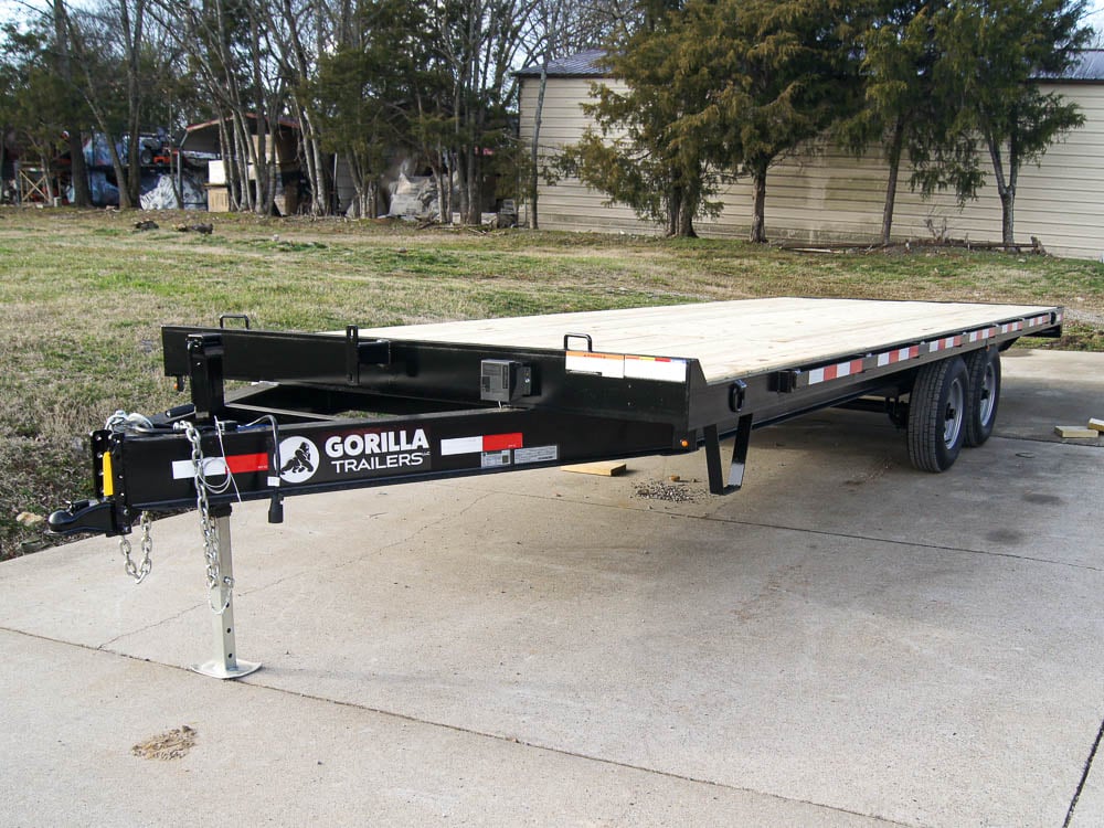 8.5x22 IBeam Deckover Equipment Trailer Straight Deck (2) 5200lb Axles