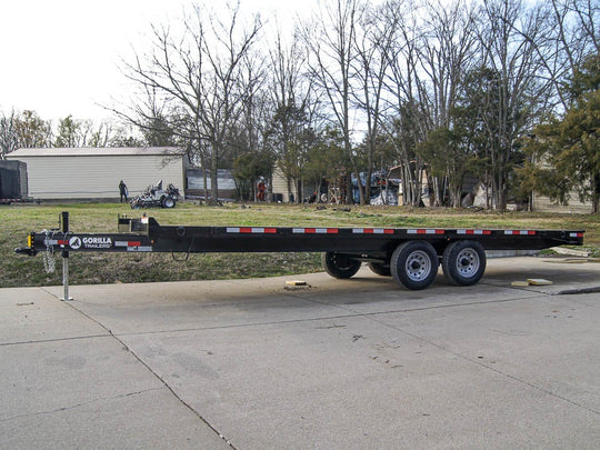 8.5x22 IBeam Deckover Equipment Trailer Straight Deck (2) 5200lb Axles