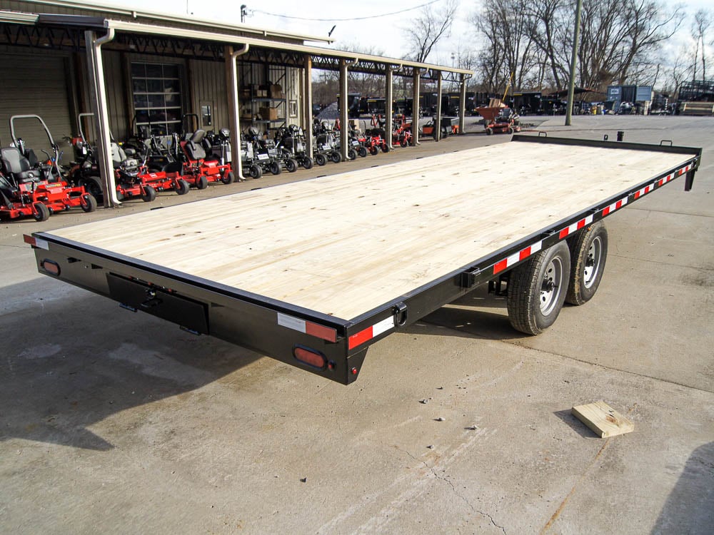 8.5x22 IBeam Deckover Equipment Trailer Straight Deck (2) 5200lb Axles