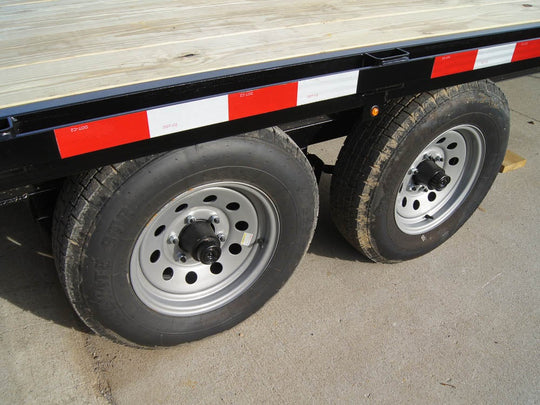 8.5x22 IBeam Deckover Equipment Trailer Straight Deck (2) 5200lb Axles