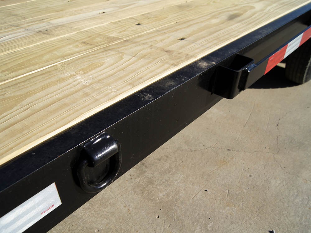 8.5x30 IBeam Gooseneck Straight Deckover Trailer (2) 7K Axles Slide Ramps