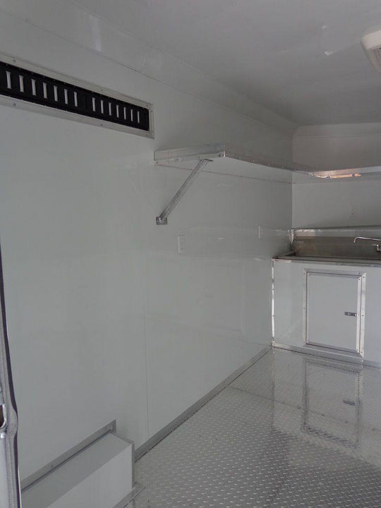 Concession Trailer 8.5'x20' White - Food Event Catering BBQ Smoker - SLE Equipment - 21
