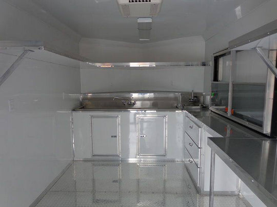 Concession Trailer 8.5'x20' White - Food Event Catering BBQ Smoker - SLE Equipment - 27