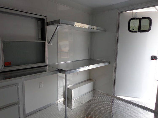 Concession Trailer 8.5'x20' White - Food Event Catering BBQ Smoker - SLE Equipment - 15