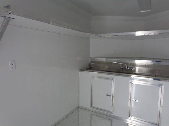 Concession Trailer 8.5'x20' White - Food Event Catering BBQ Smoker - SLE Equipment - 16