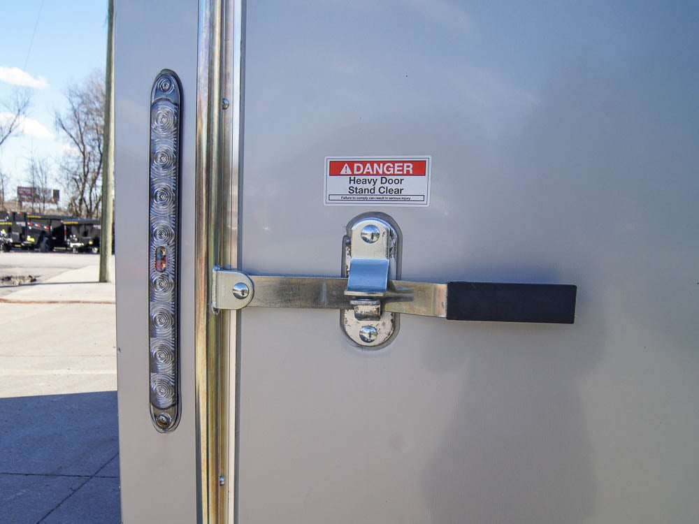 8.5x20 Silver V-Nose Slant Top Enclosed Trailer (2) 3500lb Axles