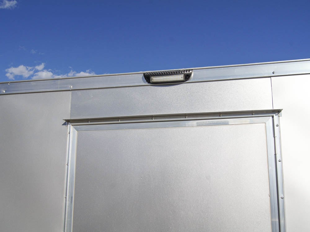 8.5x20 Silver V-Nose Slant Top Enclosed Trailer (2) 3500lb Axles