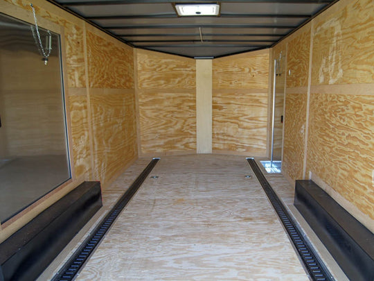 8.5x20 Silver V-Nose Slant Top Enclosed Trailer (2) 3500lb Axles