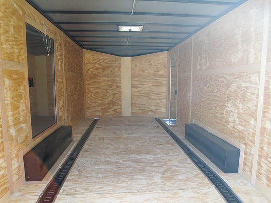 8.5x20 Silver V-Nose Slant Top Enclosed Trailer (2) 3500lb Axles