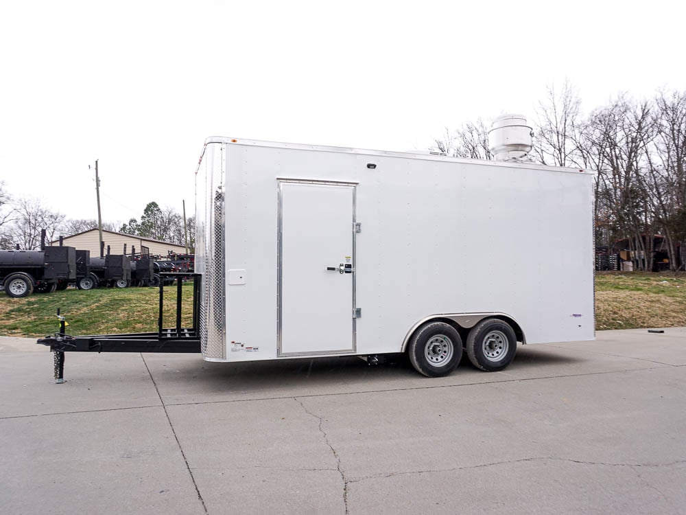 Concession Trailer 8.5x18 White Custom- Event Catering