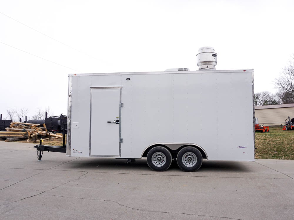 Concession Trailer 8.5x18 White Custom- Event Catering