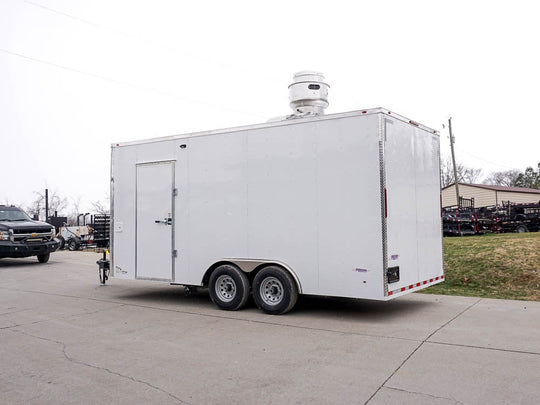 Concession Trailer 8.5x18 White Custom- Event Catering