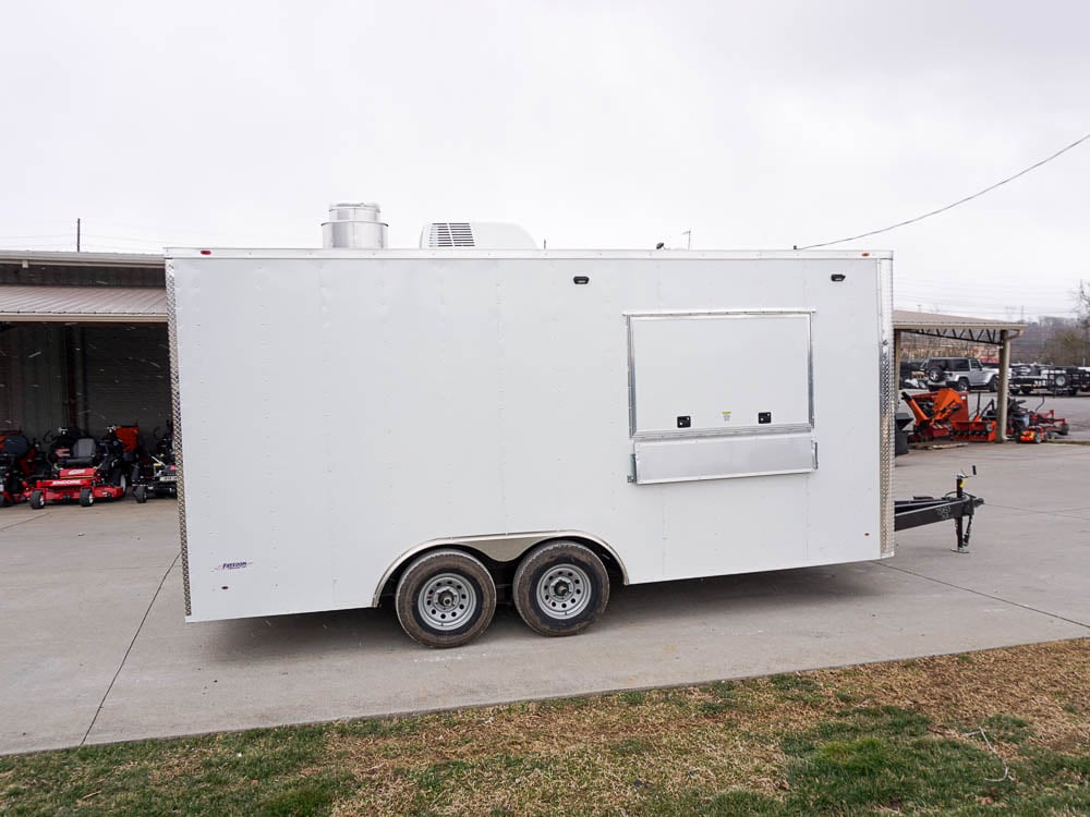 Concession Trailer 8.5x18 White Custom- Event Catering