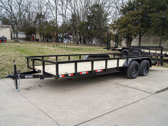 7x20 Tube Top Dovetail Utility Trailer (2) 3500lb Axles