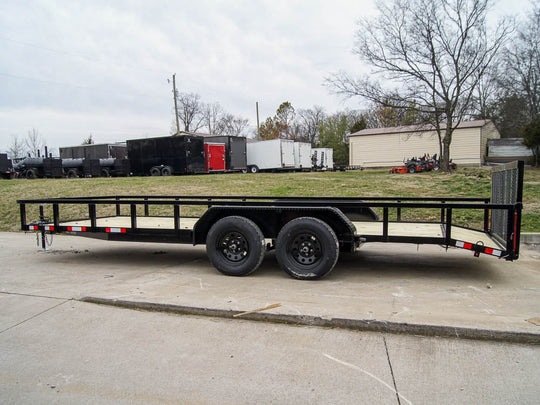 7x20 Tube Top Dovetail Utility Trailer (2) 3500lb Axles