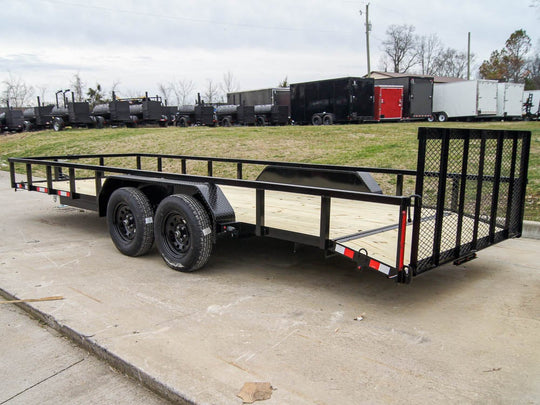 7x20 Tube Top Dovetail Utility Trailer (2) 3500lb Axles