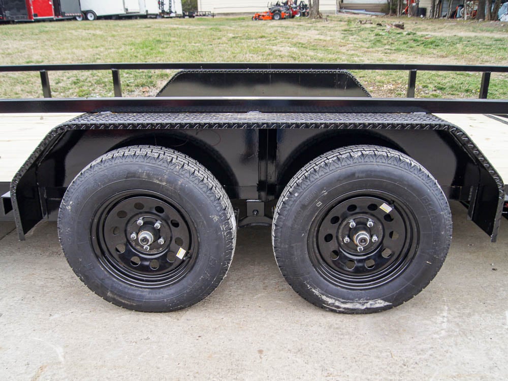 7x20 Tube Top Dovetail Utility Trailer (2) 3500lb Axles