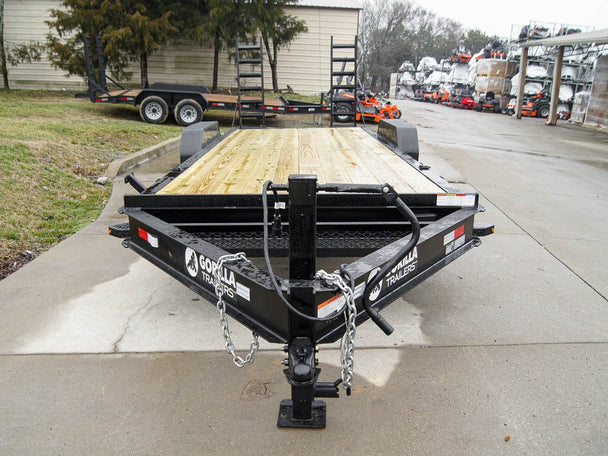 7x22 8" IBEAM Equipment Trailer (2) 7K Axles Stand-Up Ramps