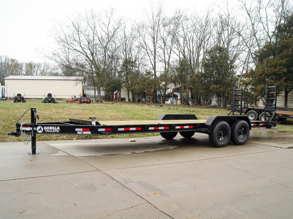 7x22 8" IBEAM Equipment Trailer (2) 7K Axles Stand-Up Ramps