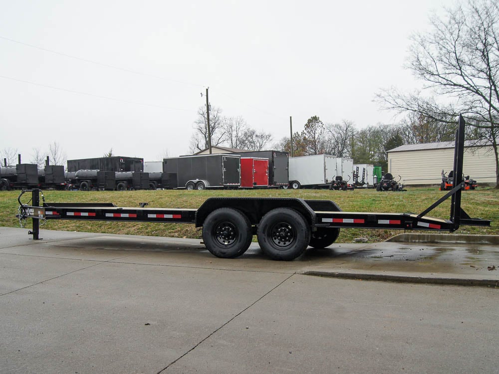 7x22 8" IBEAM Equipment Trailer (2) 7K Axles Stand-Up Ramps