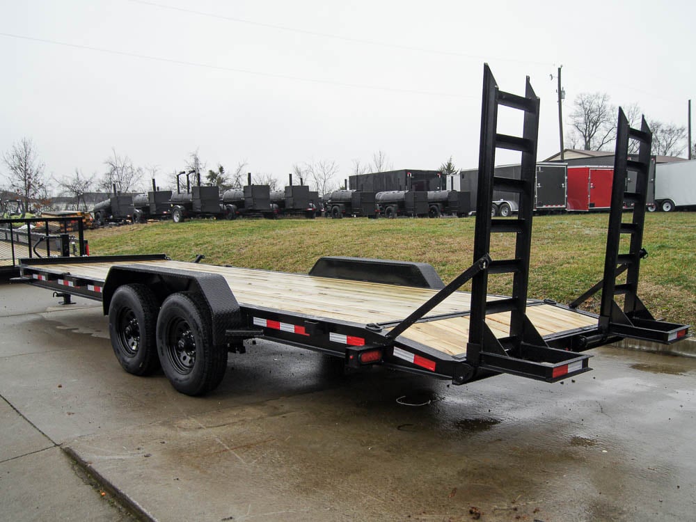 7x22 8" IBEAM Equipment Trailer (2) 7K Axles Stand-Up Ramps