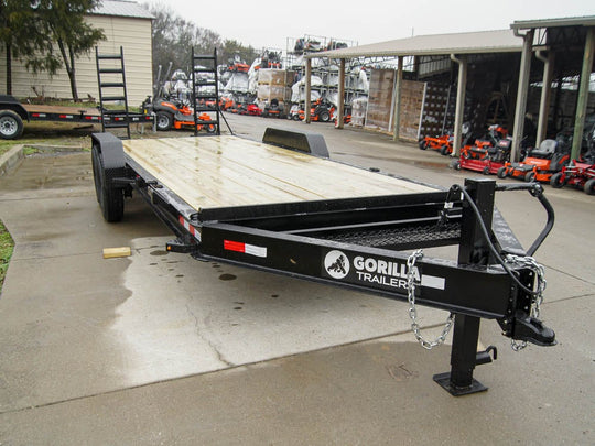 7x22 8" IBEAM Equipment Trailer (2) 7K Axles Stand-Up Ramps