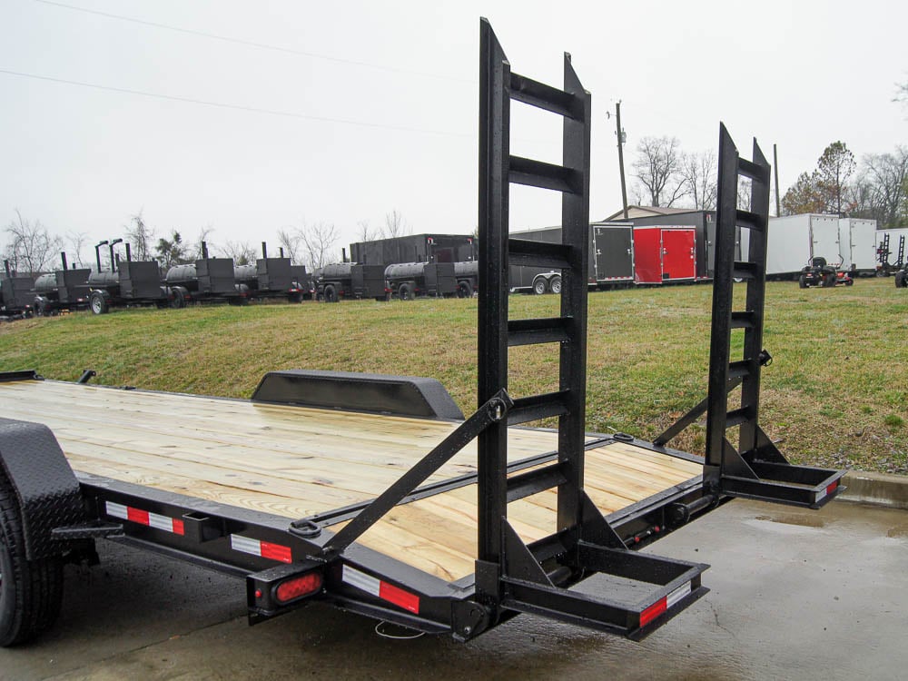 7x22 8" IBEAM Equipment Trailer (2) 7K Axles Stand-Up Ramps