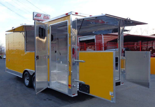 Concession Trailer 8.5'x20' Yellow - Event Catering Vending Food - SLE Equipment - 8