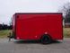 7x12 Enclosed Trailer Red V - Nose Blackout Package 3,500lb Axle Storage - SLE Equipment - 3
