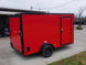 7x12 Enclosed Trailer Red V - Nose Blackout Package 3,500lb Axle Storage - SLE Equipment - 5