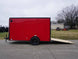 7x12 Enclosed Trailer Red V - Nose Blackout Package 3,500lb Axle Storage - SLE Equipment - 14