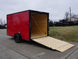 7x12 Enclosed Trailer Red V - Nose Blackout Package 3,500lb Axle Storage - SLE Equipment - 15