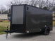 7x12 Enclosed Trailer Charcoal V - Nose Blackout Package 3,500lb Axle Storage - SLE Equipment - 3