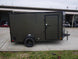 7x12 Enclosed Trailer Charcoal V - Nose Blackout Package 3,500lb Axle Storage - SLE Equipment - 8