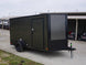 7x12 Enclosed Trailer Charcoal V - Nose Blackout Package 3,500lb Axle Storage - SLE Equipment - 1