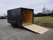 7x12 Enclosed Trailer Charcoal V - Nose Blackout Package 3,500lb Axle Storage - SLE Equipment - 11