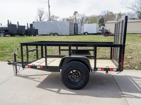 5x8 Straight Deck Utility Trailer with 2ft Side Rails 3500lb Axle