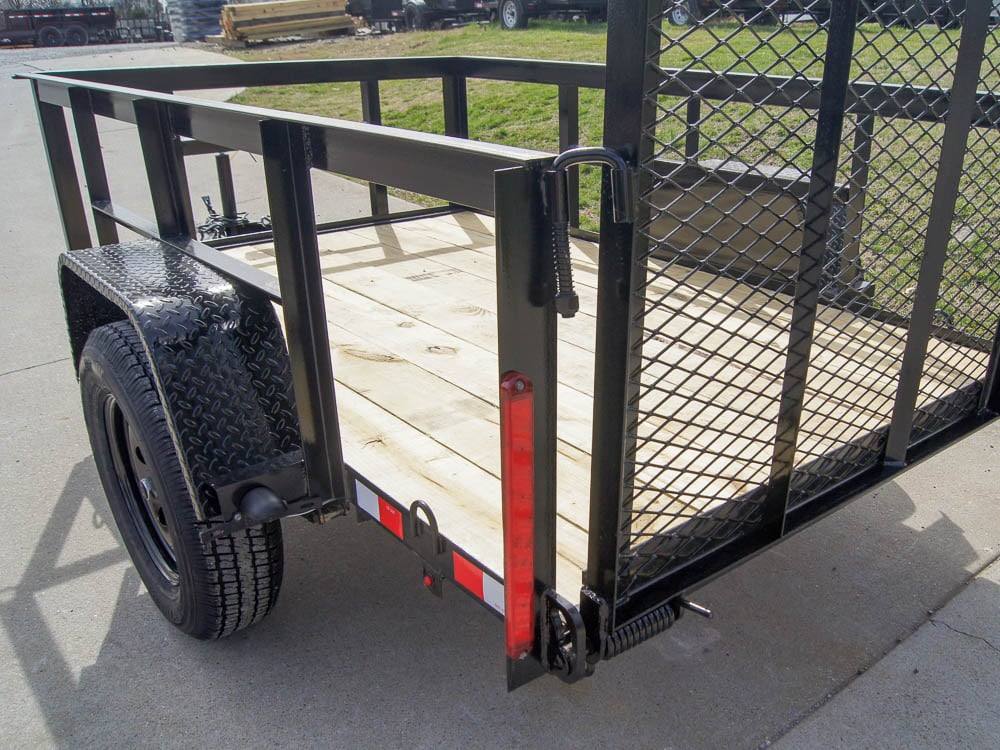 Trailer With Side Rails 5x8 Straight Deck Utility Trailer with 2ft Side Rails 3500lb Axle