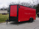 7x12 Enclosed Trailer Red V - Nose Blackout Package 3,500lb Axle Storage - SLE Equipment - 1