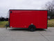 7x14 Enclosed Trailer Red V - Nose Blackout Package 3,500lb Axle Storage - SLE Equipment - 4