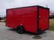 7x14 Enclosed Trailer Red V - Nose Blackout Package 3,500lb Axle Storage - SLE Equipment - 6