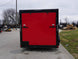 7x12 Enclosed Trailer Red V - Nose Blackout Package 3,500lb Axle Storage - SLE Equipment - 7
